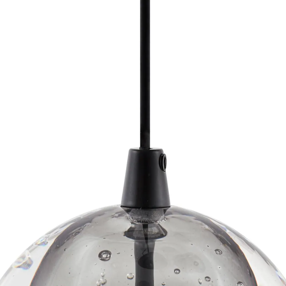 Lucande Pendellamper|Pendellamper > LED-pendellampe Hayley, sort, 3 lyskilder, glas