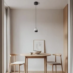 Pendellamper|Pendellamper ^ Lucande LED-pendellampe Hayley, sort, 1 lyskilde, glas