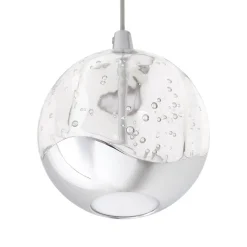 Gang|Pendellamper ^ Lucande LED-pendellampe Hayley, Ø 9 cm, kromfarvet, glas