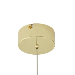 Lucande Pendellamper > LED-pendellampe Hayley, Ø 9 cm, guldfarvet, glas