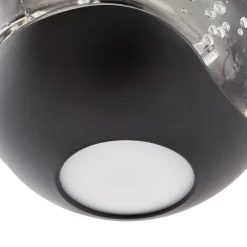 Pendellamper ^ Lucande LED-pendellampe Hayley, sort, 5 lyskilder, aflang