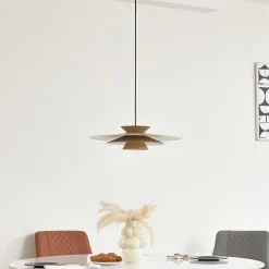 Pendellamper|Pendellamper ^ Lucande LED-pendellampe Livie, beige, aluminium, Ø 50 cm