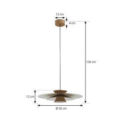 Pendellamper|Pendellamper ^ Lucande LED-pendellampe Livie, beige, aluminium, Ø 50 cm