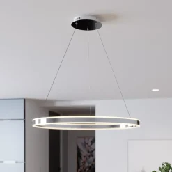 Pendellamper ^ Lucande LED-pendellampe Lyani, 80 cm, krom, dæmpbar