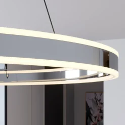 Pendellamper ^ Lucande LED-pendellampe Lyani, 80 cm, krom, dæmpbar