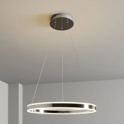 Pendellamper|Pendellamper ^ Lucande LED-pendellampe Lyani, Ø 60 cm, krom, dæmpbar