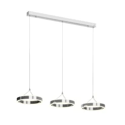 Lucande Pendellamper > LED-pendellampe Lyani, 115 cm, 3 lyskilder, krom, dæmpbar