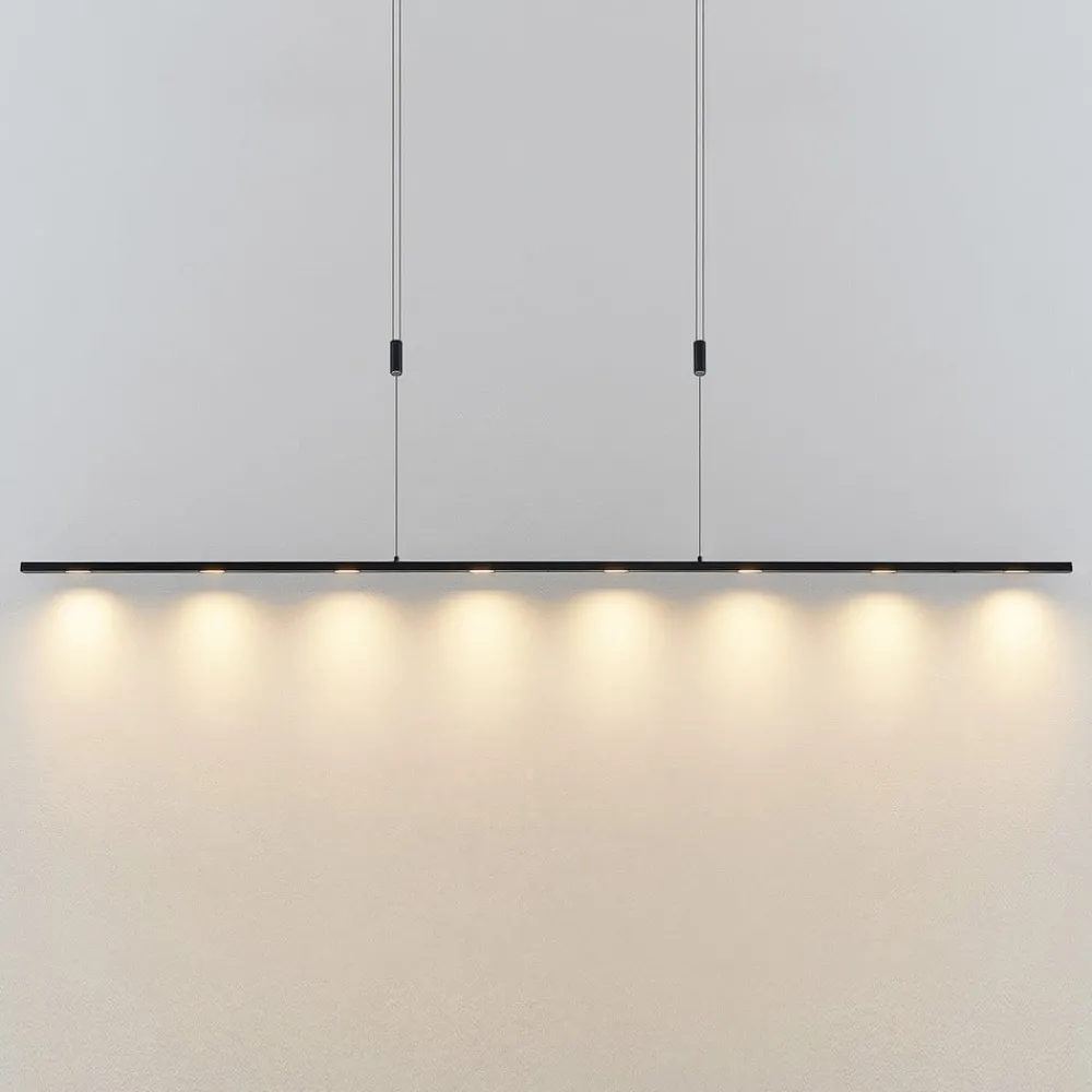 Lucande Pendellamper|Pendellamper > LED-pendellampe Stakato, 180 cm, 8 lyskilder, dæmpbar