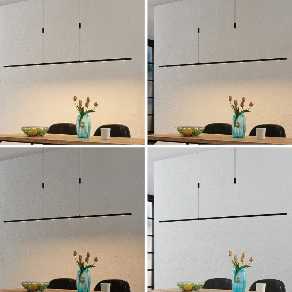 Lucande Pendellamper|Pendellamper > LED-pendellampe Stakato, 180 cm, 8 lyskilder, dæmpbar