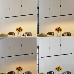 Lucande Pendellamper|Pendellamper > LED-pendellampe Stakato, 140 cm, 6 lyskilder, dæmpbar