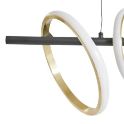 Pendellamper ^ Lucande LED-pendel Madu, sort, metal, 92,5 cm lang