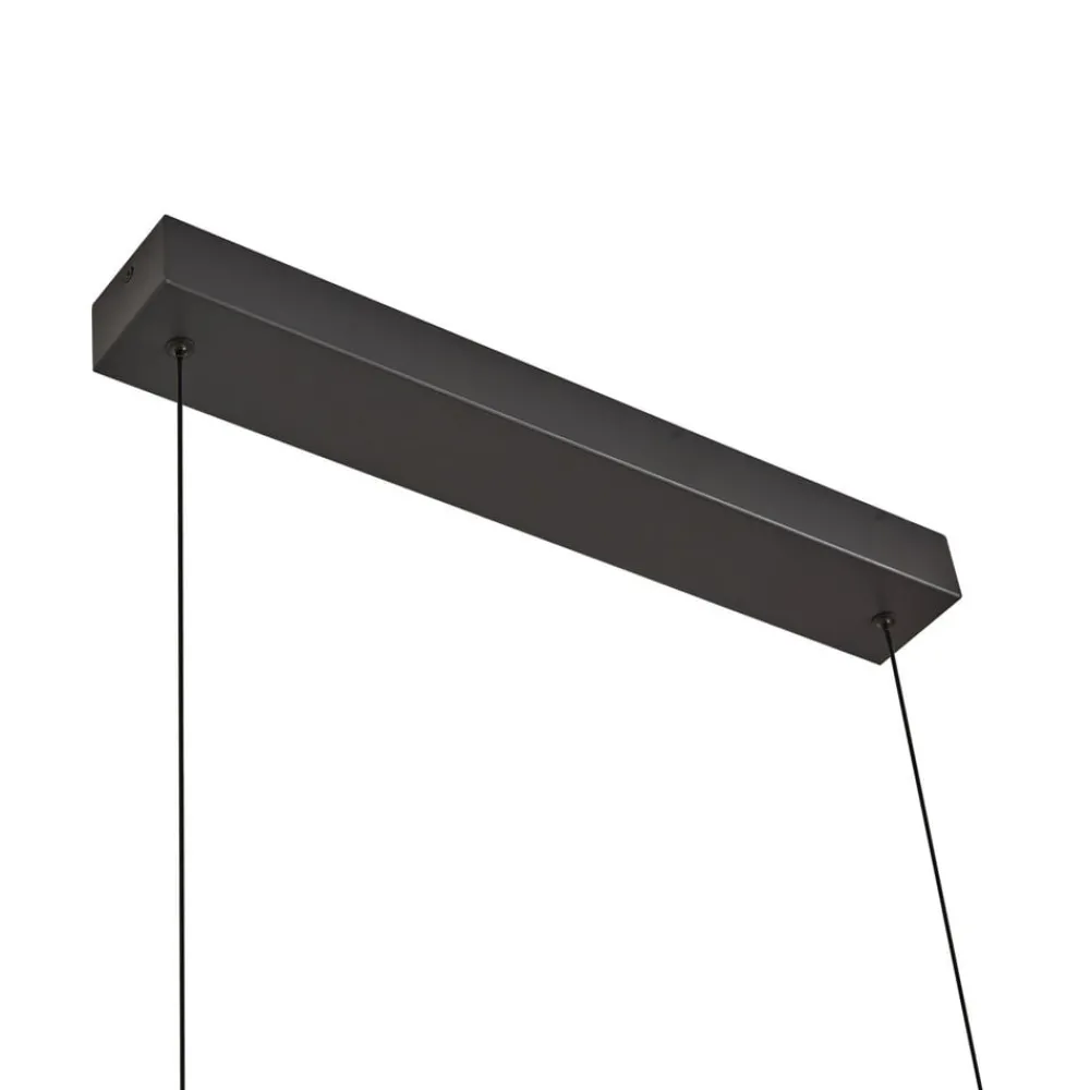 Pendellamper ^ Lucande LED-pendel Madu, sort, metal, 92,5 cm lang