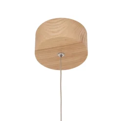 Pendellamper ^ Lucande LED-pendel Nojus, træ, op/ned, Ø 6 cm