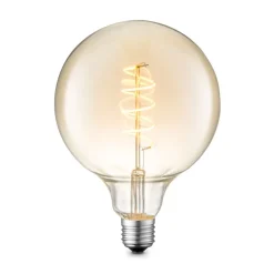 Lucande Dæmpbar Led-Pære|Filament Pære > LED-pære E27 G125 4W 2.700K dæmpbar ravfarvet