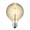 Dæmpbar Led-Pære|Filament Pære ^ Lucande LED-pære E27 G95 4 W 2.700 K dæmp, ravgul