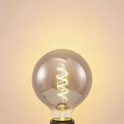 Lucande Dæmpbar Led-Pære|Led Pærer > LED-pære E27 G125 4 W smoke 1.800 K dæmpbar