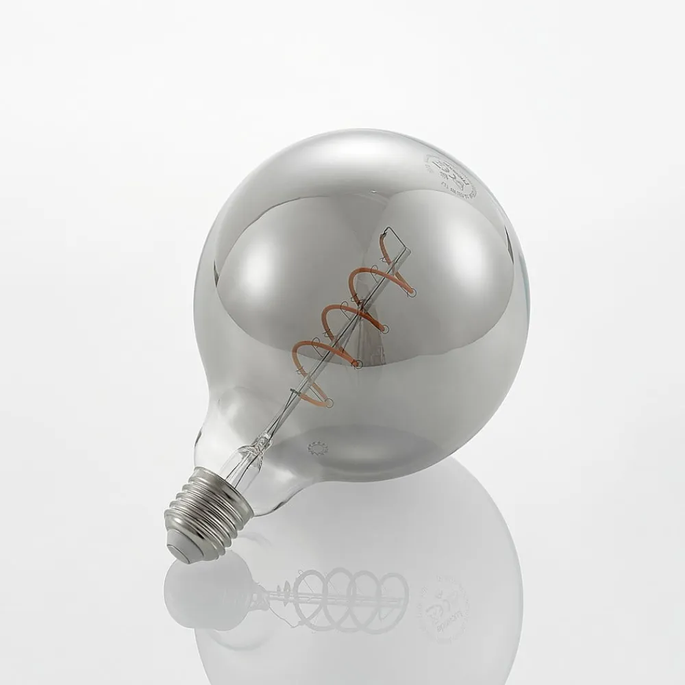 Lucande Dæmpbar Led-Pære|Led Pærer > LED-pære E27 G125 4 W smoke 1.800 K dæmpbar