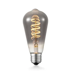 Lucande Dæmpbar Led-Pære|Filament Pære > LED-pære E27 ST64 4W smoke 1.800 K dæmpbar