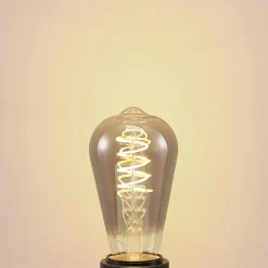 Lucande Dæmpbar Led-Pære|Filament Pære > LED-pære E27 ST64 4W smoke 1.800 K dæmpbar