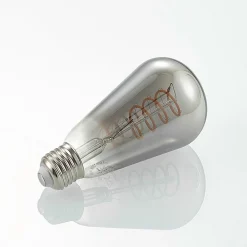 Lucande Dæmpbar Led-Pære|Filament Pære > LED-pære E27 ST64 4W smoke 1.800 K dæmpbar