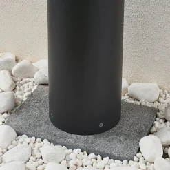 Lucande Terrassebelysning|Gadebelysning > LED-pullert Darja, antracit, metal, 100 cm, IP54