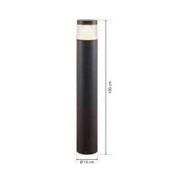 Lucande Terrassebelysning|Gadebelysning > LED-pullert Darja, antracit, metal, 100 cm, IP54