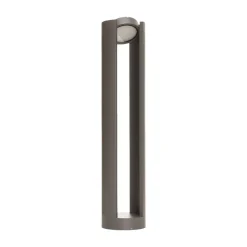 Lucande Terrassebelysning|Gadebelysning > LED pullert Dylen, grå, metal, 80 cm, IP65