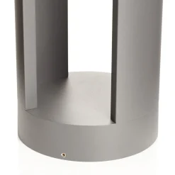Lucande Terrassebelysning|Gadebelysning > LED pullert Dylen, grå, metal, 80 cm, IP65