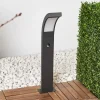 Gadebelysning Med Sensor|Terrassebelysning ^ Lucande LED-pullert Juvia, 60 cm, bevægelsessensor, IP54