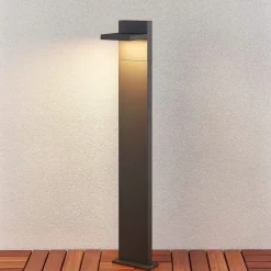 Lucande Terrassebelysning > LED pullert Silvan, 100 cm, antracit, metal