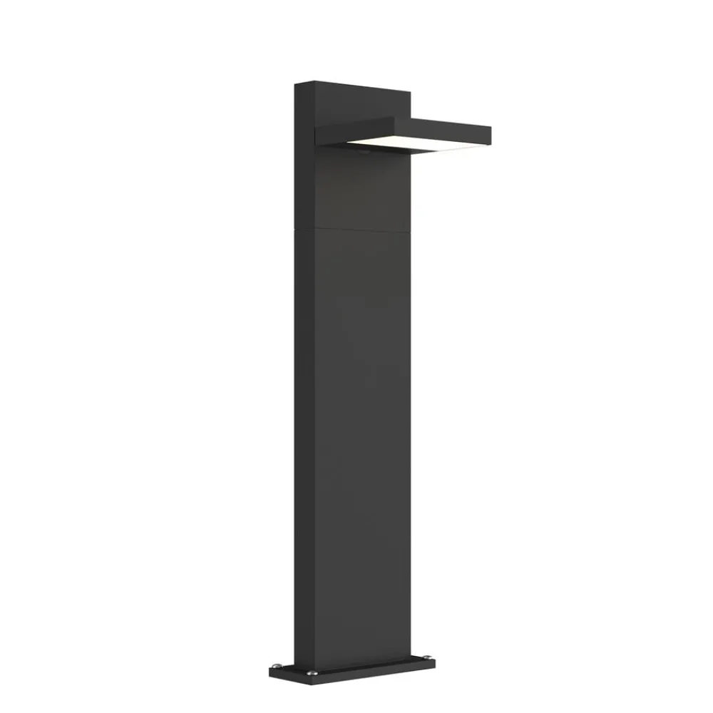 Terrassebelysning|Gadebelysning ^ Lucande LED pullert Silvan, 65 cm, antracit, metal