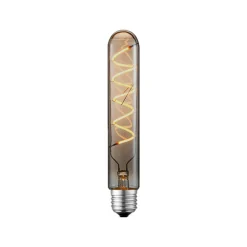 Lucande Dæmpbar Led-Pære|Filament Pære > LED-rørpære, E27 4W, Ø 3 cm, røgfarvet, 1800K