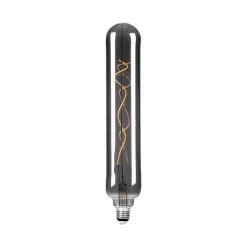 Dæmpbar Led-Pære|Led Pærer ^ Lucande LED-rørpære, E27 4W, Ø 6 cm, titanium, 1800K