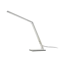 Arbejdsrum/Kontor|Bordlamper ^ Lucande LED-skrivebordslampe Nicano, grå, metal, dæmpbar.