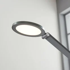 Arbejdsrum/Kontor|Bordlamper ^ Lucande LED-skrivebordslampe Mion, 41 cm, rund, dæmpbar