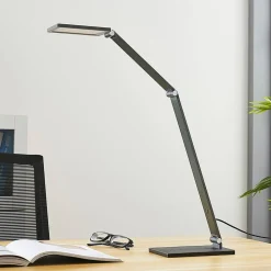 Lucande Arbejdsrum/Kontor|Bordlamper > LED-skrivebordslampe Mion, 41 cm, kantet, dæmpbar