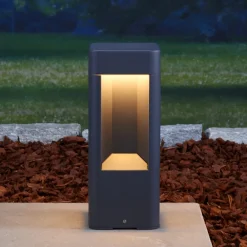 Lucande Terrassebelysning > LED-sokkellampe Annika, antracit, metal, 30 cm