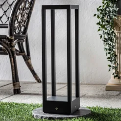 Sokkellamper ^ Lucande LED-sokkellampe Carlota, 50 cm, antracit, aluminium