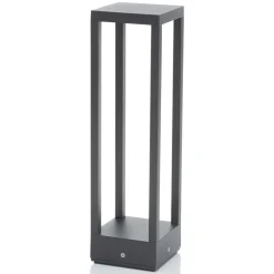 Sokkellamper ^ Lucande LED-sokkellampe Carlota, 50 cm, antracit, aluminium
