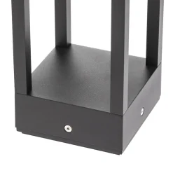 Sokkellamper ^ Lucande LED-sokkellampe Carlota, 50 cm, antracit, aluminium