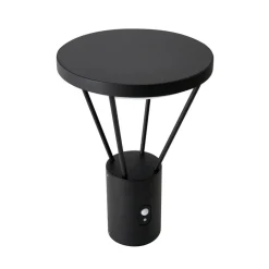 Lucande Solcelle Lampe Med Sensor|Sokkellamper Med Sensor > LED-sokkellampe Elario, 44 cm, sort, sensor