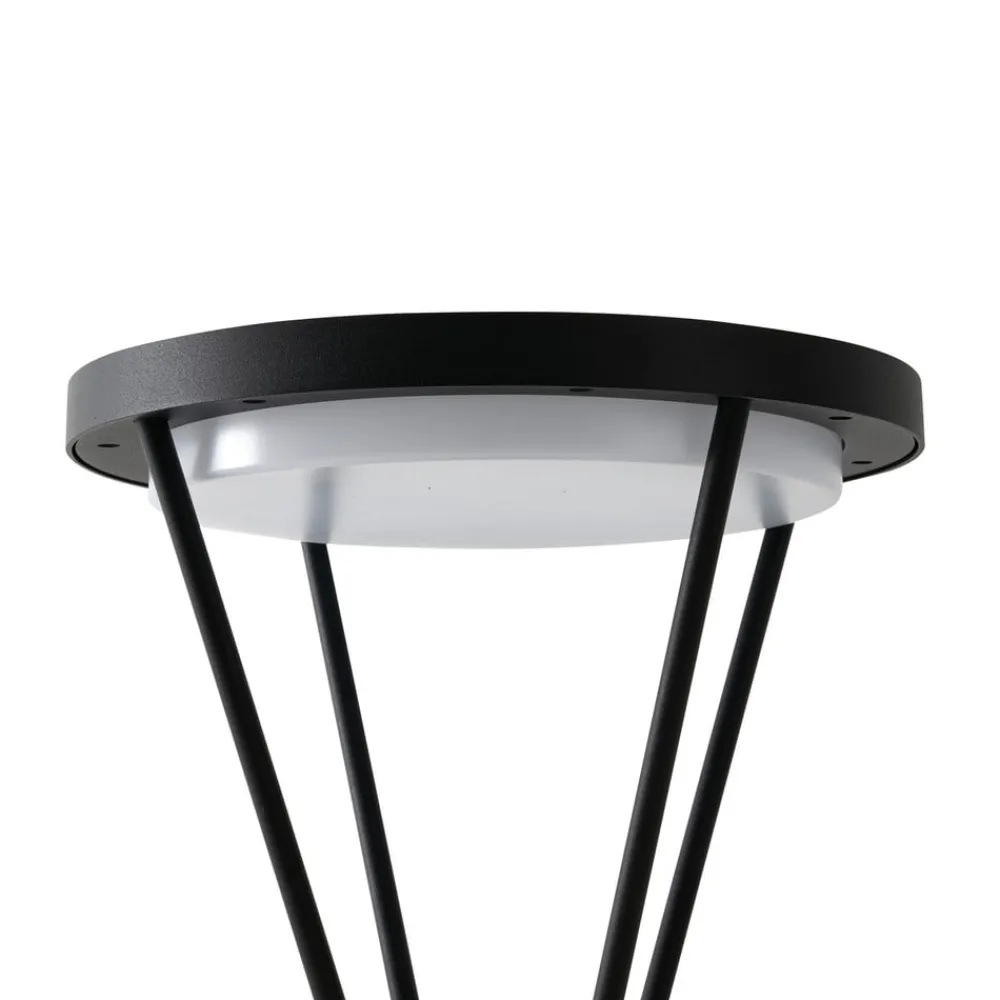Lucande Solcelle Lampe Med Sensor|Sokkellamper Med Sensor > LED-sokkellampe Elario, 44 cm, sort, sensor