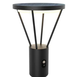 Lucande Solcelle Lampe Med Sensor|Sokkellamper Med Sensor > LED-sokkellampe Elario, 44 cm, sort, sensor