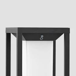 Solcellelamper|Sokkellamper ^ Lucande LED-sokkellampe Eliel, 34 cm, antracit, IP54