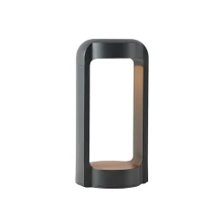 Terrassebelysning|Sokkellamper ^ Lucande LED-sokkellampe Habsa, 30 cm, antracit, metal