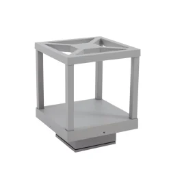 Lucande Sokkellamper > LED-sokkellampe Lealan, grå, metal, 23 cm, IP54
