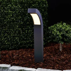 Lucande Terrassebelysning|Gadebelysning > LED-sokkellampe Lennik, 60 cm, antracit, metal