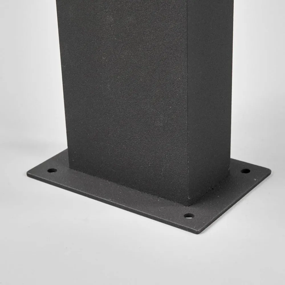 Lucande Sokkellamper Med Sensor|Terrassebelysning > LED-sokkellampe Lennik, sensor, 60 cm, antracit