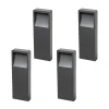 Sokkellamper ^ Lucande LED-sokkellampe Leya, 4 stk, 35cm, antracit, IP54