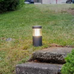 Lucande Terrassebelysning|Sokkellamper > LED-sokkellampe Lucius, 27 cm, antracit, IP54